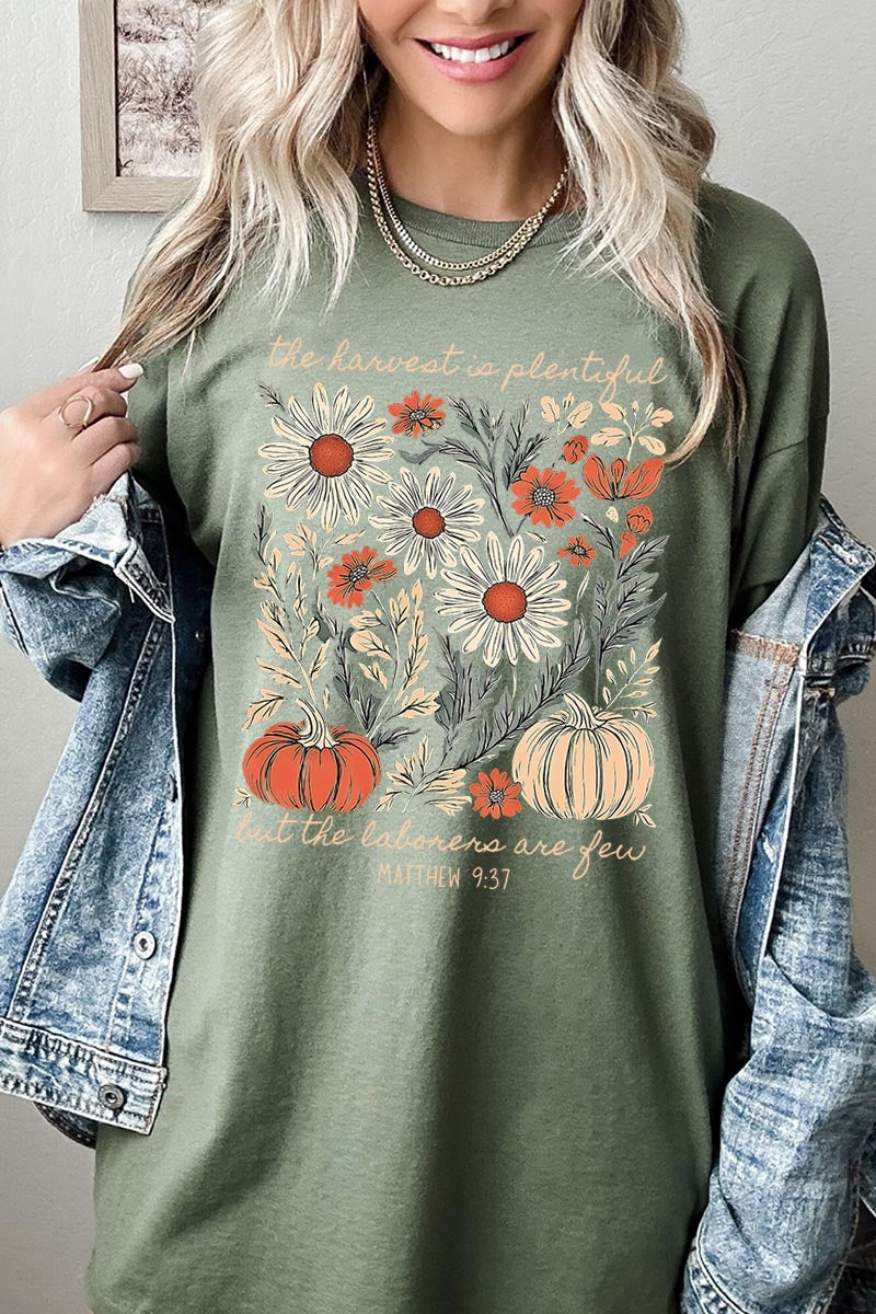5000P-E3173 Faith Harvest Graphic Plus Heavy Cotton Tee $12.75