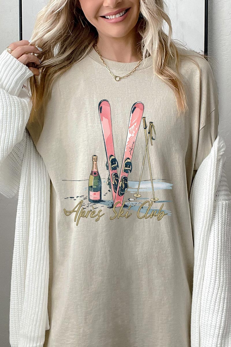 5000P-E3187 Apres Ski Club Graphic Plus Heavy Cotton Tee $12.75