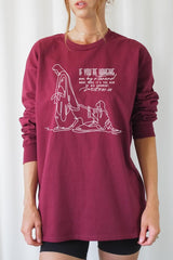 UL240P-E3075 If Youu2019re Hanging On Graphic Plus Long Sleeve Tee $17