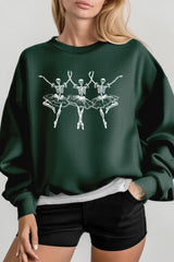 UL180P-E3156 Halloween Ballerina Graphic Plus Sweatshirt $25
