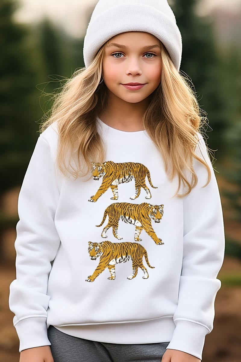UL180B-E3104Z Retro Tigers Kids Graphic Sweatshirt $20