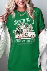 5000P-E3174 North Pole Christmas Graphic Plus Heavy Cotton Tee $12.75