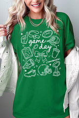 5000P-E3081 Football Doodles Graphic Plus Heavy Cotton Tee $12.75