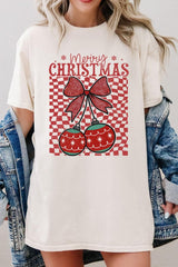 5000-E3196 Cherry Ornament Christmas Graphic Heavy Cotton Tee $9