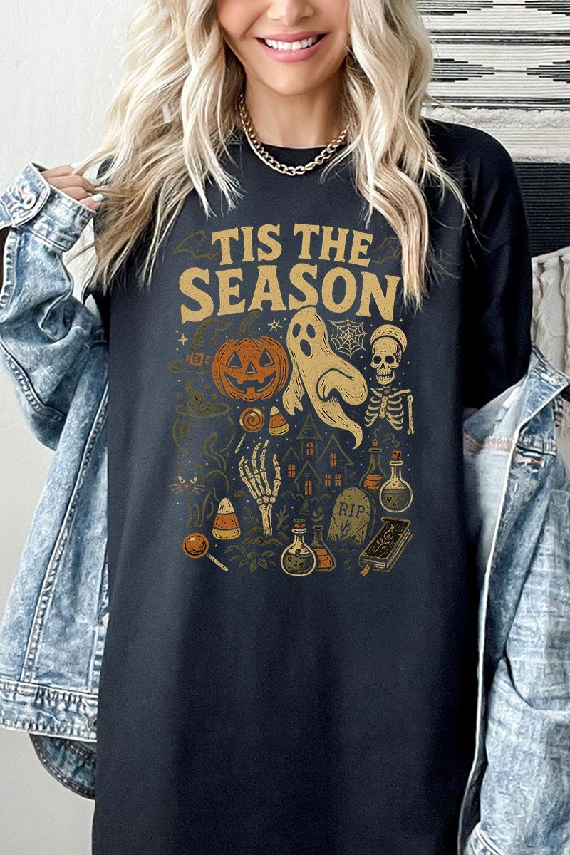5000-E3125 Tis The Season Halloween Graphic Heavy Cotton Tee $9