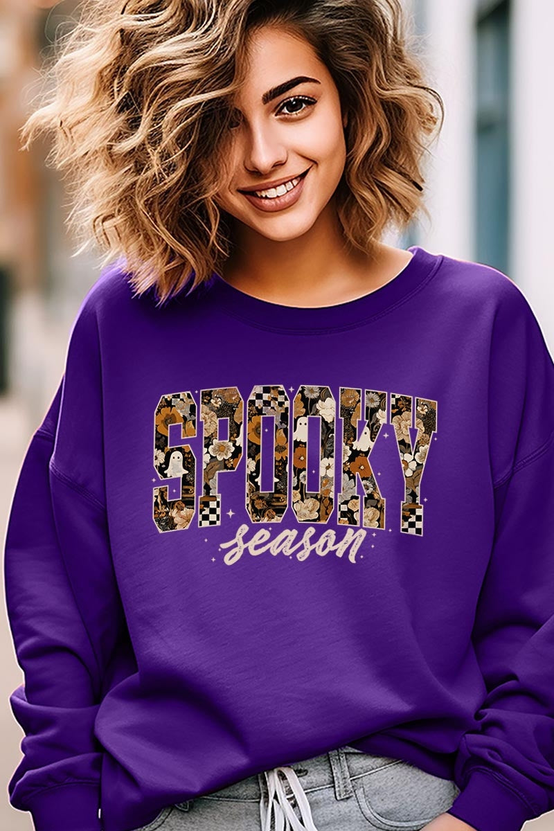 UL180-E3105 Spooky Season Halloween Graphic Sweatshirt $20