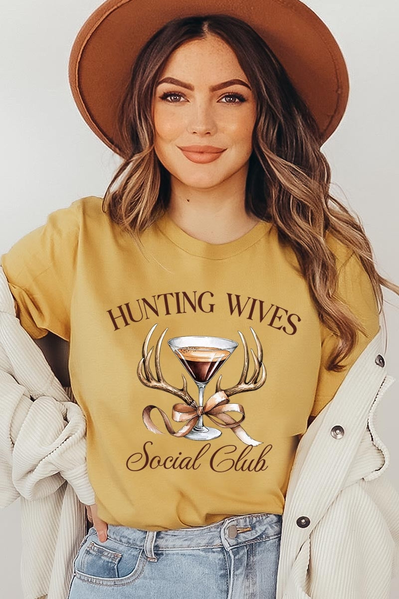 US3001-E3191 Hunting Wives Social Club Graphic Tee $12.5