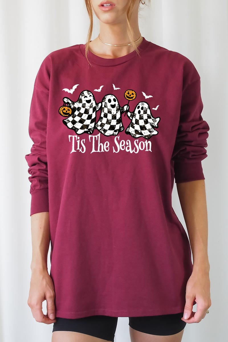 UL240P-E3124 Retro Ghosts Graphic Plus Long Sleeve Tee $17