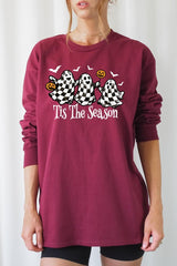 UL240-E3124 Retro Ghosts Graphic Long Sleeve Tee $13.75