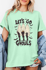 5000P-E3160 Letu2019s Go Ghouls Ghost Graphic Plus Heavy Cotton Tee $12.75