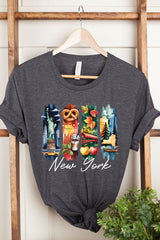 US3001-E3061NY New York State Brushstroke Graphic Tee $12.5