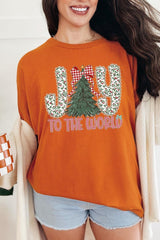 5000-E3213 Joy to the World Graphic Heavy Cotton Tee $9