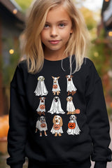 UL180B-E3106Z Halloween Ghost Dog Kids Graphic Sweatshirt $20