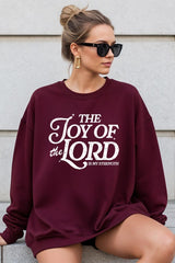 UL180-E3179 Joy of the Lord Graphic Sweatshirt $20