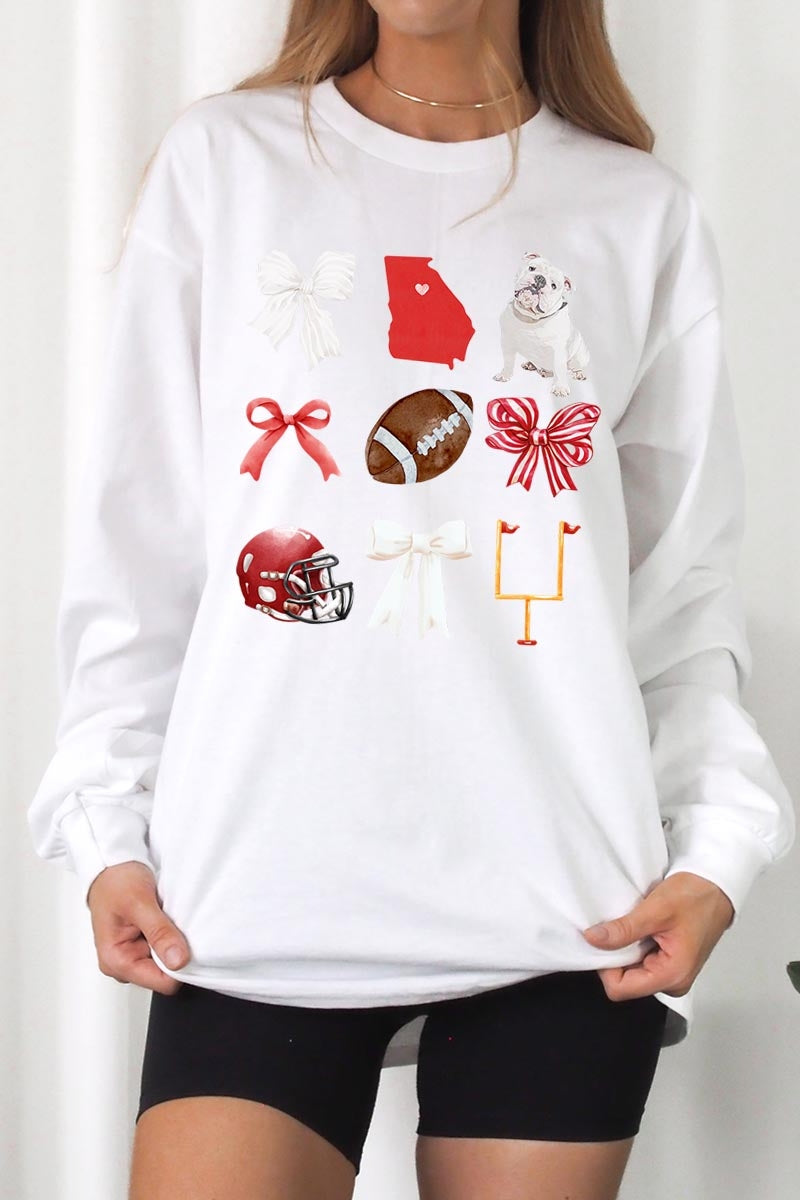 UL240-E3080 Georgia Football Graphic Long Sleeve Tee $13.75
