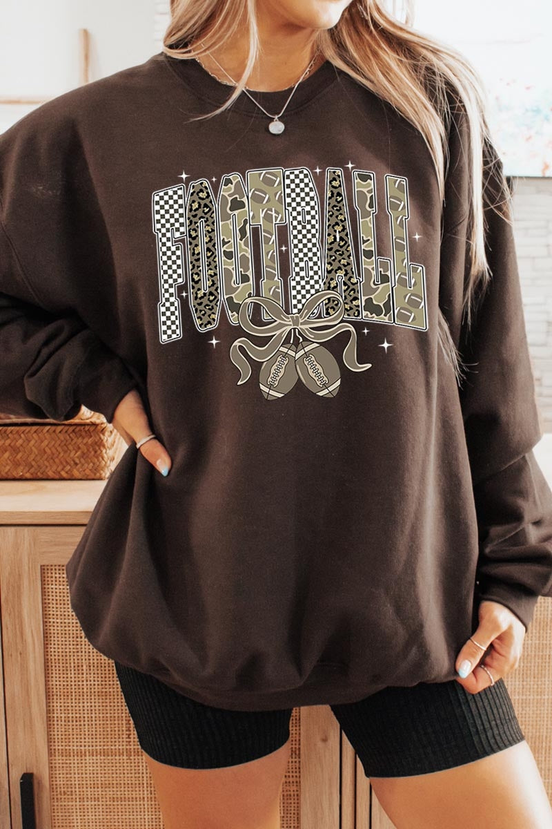 UL180-E3132 Camo Football Graphic Sweatshirt $20