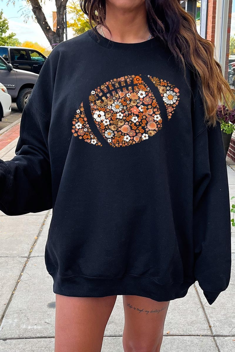 UL180-E3133 Floral Football Graphic Sweatshirt $20