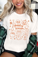 US3001P-E3141 Halloween Doodle Graphic Plus Tee $16