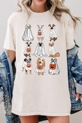 5000-E3106 Halloween Ghost Dog Graphic Heavy Cotton Tee $9