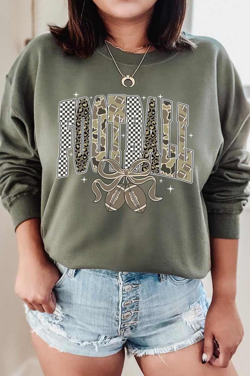 UL180-E3132 Camo Football Graphic Sweatshirt $20