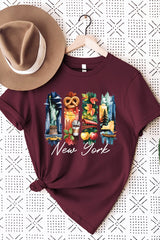 US3001P-E3061NY New York State Brushstroke Graphic Plus Tee $16