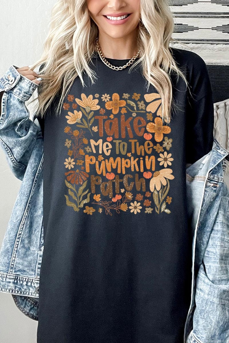 5000-E3136 Take Me To The Pumpkin Patch Heavy Cotton Tee $9