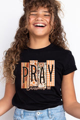 US3001Y-E3166Z Pray Fall Christian Kids Graphic Tee $11