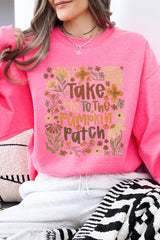 UL180-E3136 Take Me To The Pumpkin Patch Graphic Sweatshirt $20