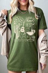 US3001P-E3097 Cowgirl Country Music Graphic Plus Tee $16
