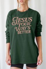 UL240-E3114 Christian Graphic Long Sleeve Tee $13.75