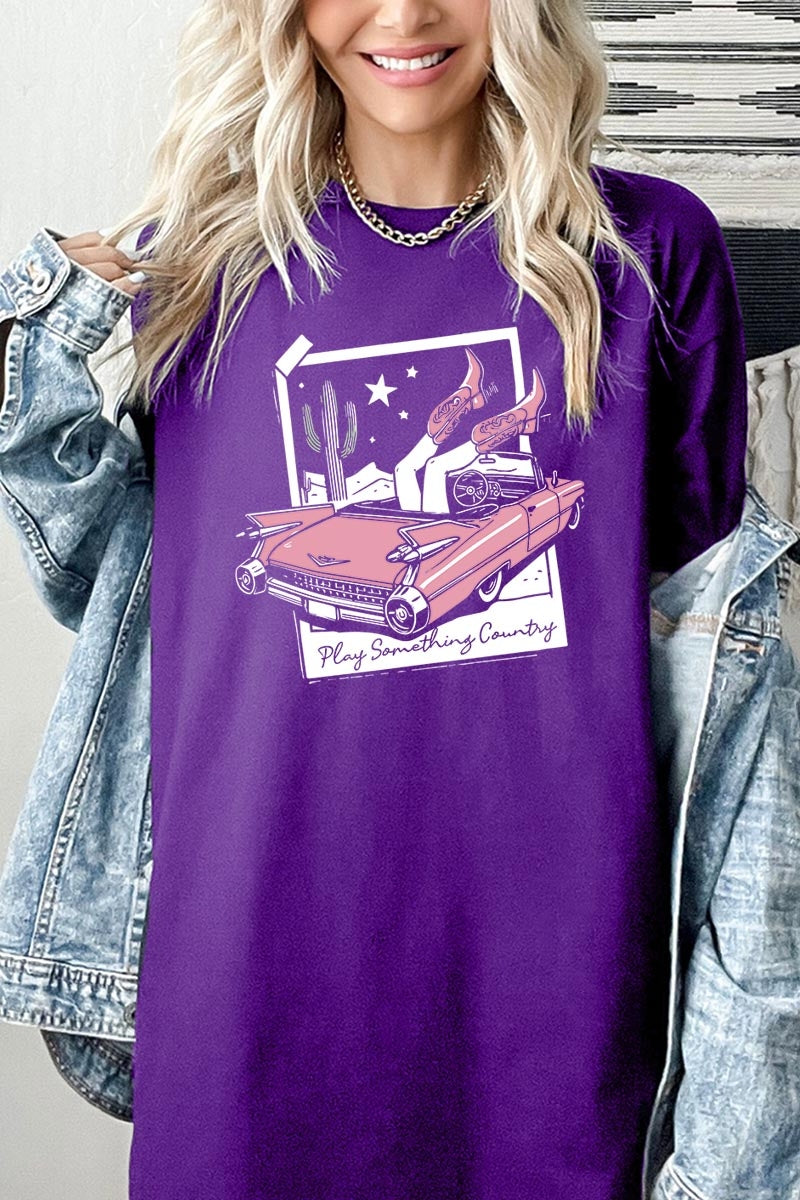 5000-E3098 Play Something Country Graphic Heavy Cotton Tee $9