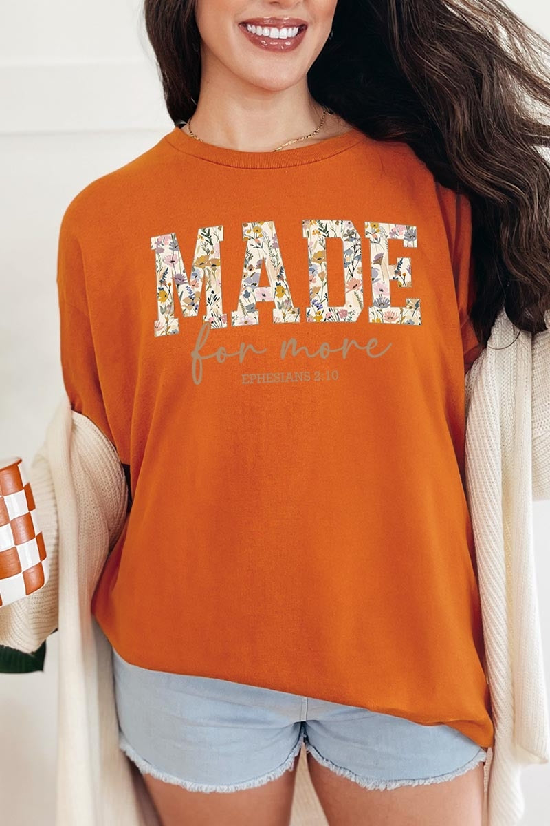5000-E3068 Made for More Faith Graphic Heavy Cotton Tee $9
