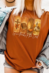 US3001-E3169 Give Thanks To The Lord Graphic Tee $12.5