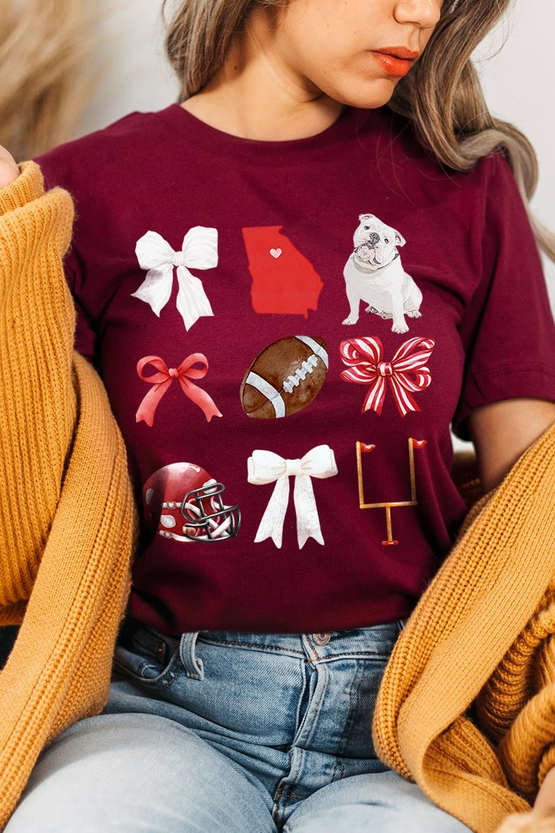 US3001P-E3080 Georgia Football Graphic Plus Tee $16
