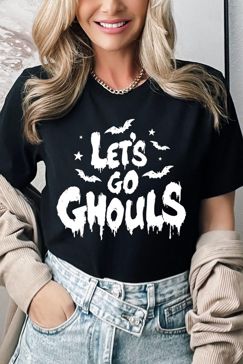 US3001-E3159 Letu2019s Go Ghouls Graphic Tee $12.5