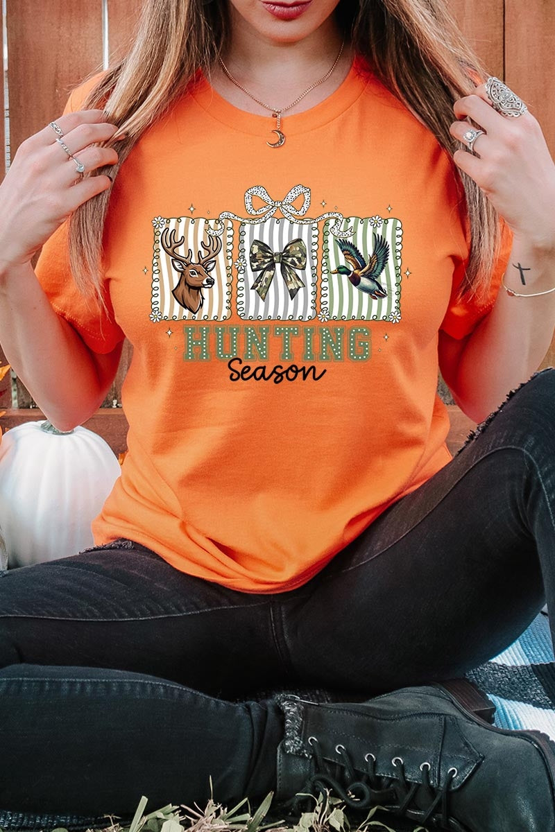 US3001-E3192 Deer & Duck Hunting Season Graphic Tee $12.5