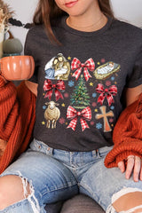 US3001-E3219 Nativity Scene Christmas Graphic Tee $12.5