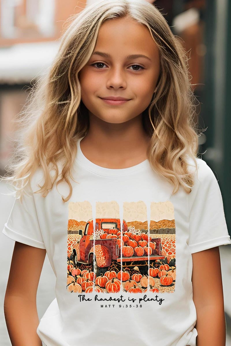 US3001Y-E3172Z Harvest Is Plenty Kids Graphic Tee $11