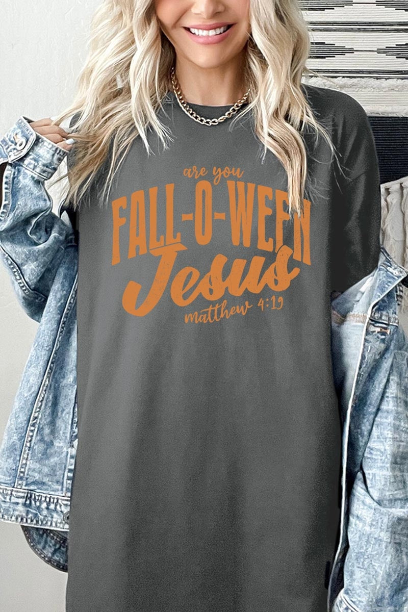 5000-E3143 Are You Fall O Ween Jesus Graphic Heavy Cotton Tee $9