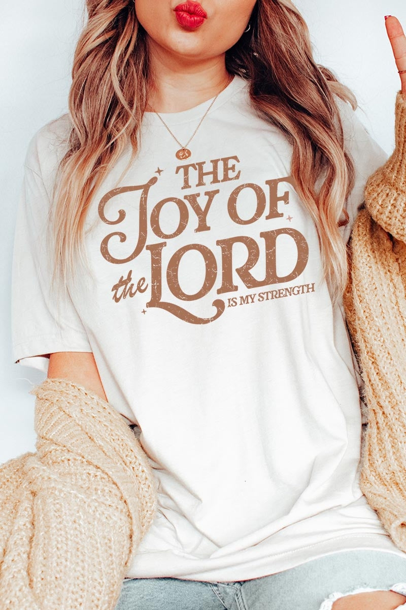 US3001P-E3179 Joy of the Lord Graphic Plus Tee $16