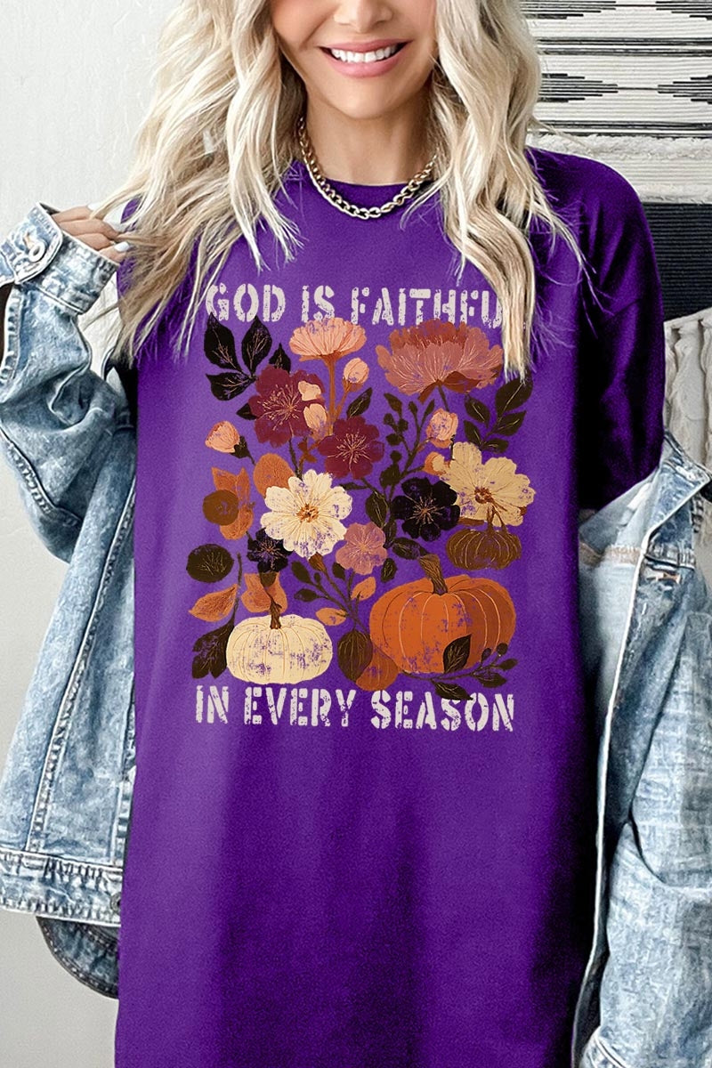 5000P-E3171 Faithful In Every Season Graphic Plus Heavy Cotton Tee $12.75