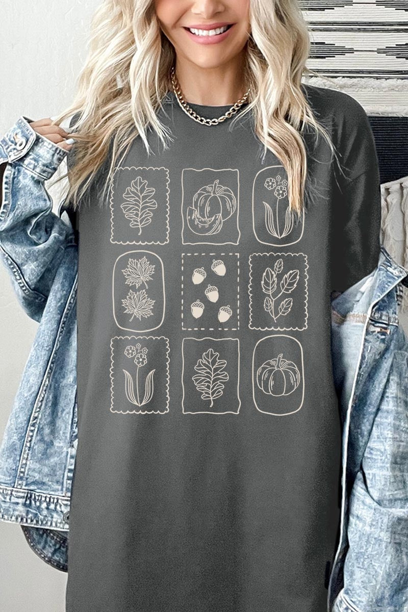 5000-E3101 Autumn Graphic Heavy Cotton Tee $9