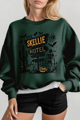 UL180-E3108 Skellie Motel Halloween Graphic Sweatshirt $20