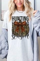 5000P-E3190 Hunting Pumpkin Bow Graphic Plus Heavy Cotton Tee $12.75