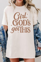 5000P-E3102 Girl, Godu2019s Got This Graphic Plus Heavy Cotton Tee $12.75
