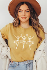 US3001-E3156 Halloween Ballerina Graphic Tee $12.5