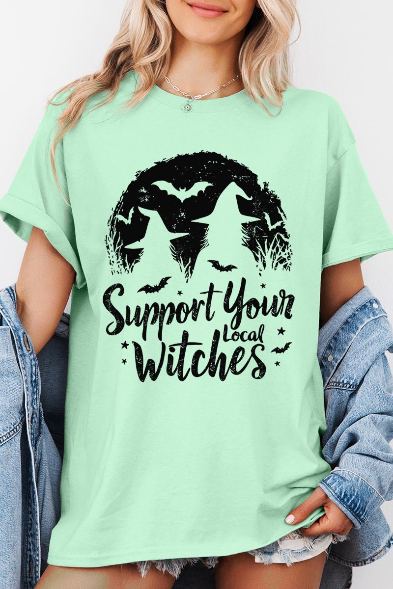 5000-E3161 Local Witches Halloween Graphic Heavy Cotton Tee $9