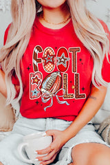 US3001-E3053 Brushstroke Football Graphic Tee $12.5