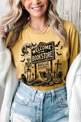 US3001P-E3122 Bookstore Halloween Graphic Plus Tee $16