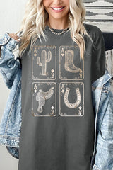 5000P-E3094 Western Cowgirl Card Graphic Plus Heavy Cotton Tee $12.75